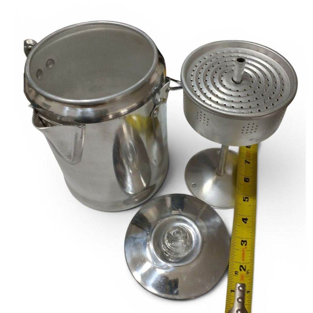 Field & Stream CEH01798 9 Cup Aluminum Camping Coffee Percolator w Box